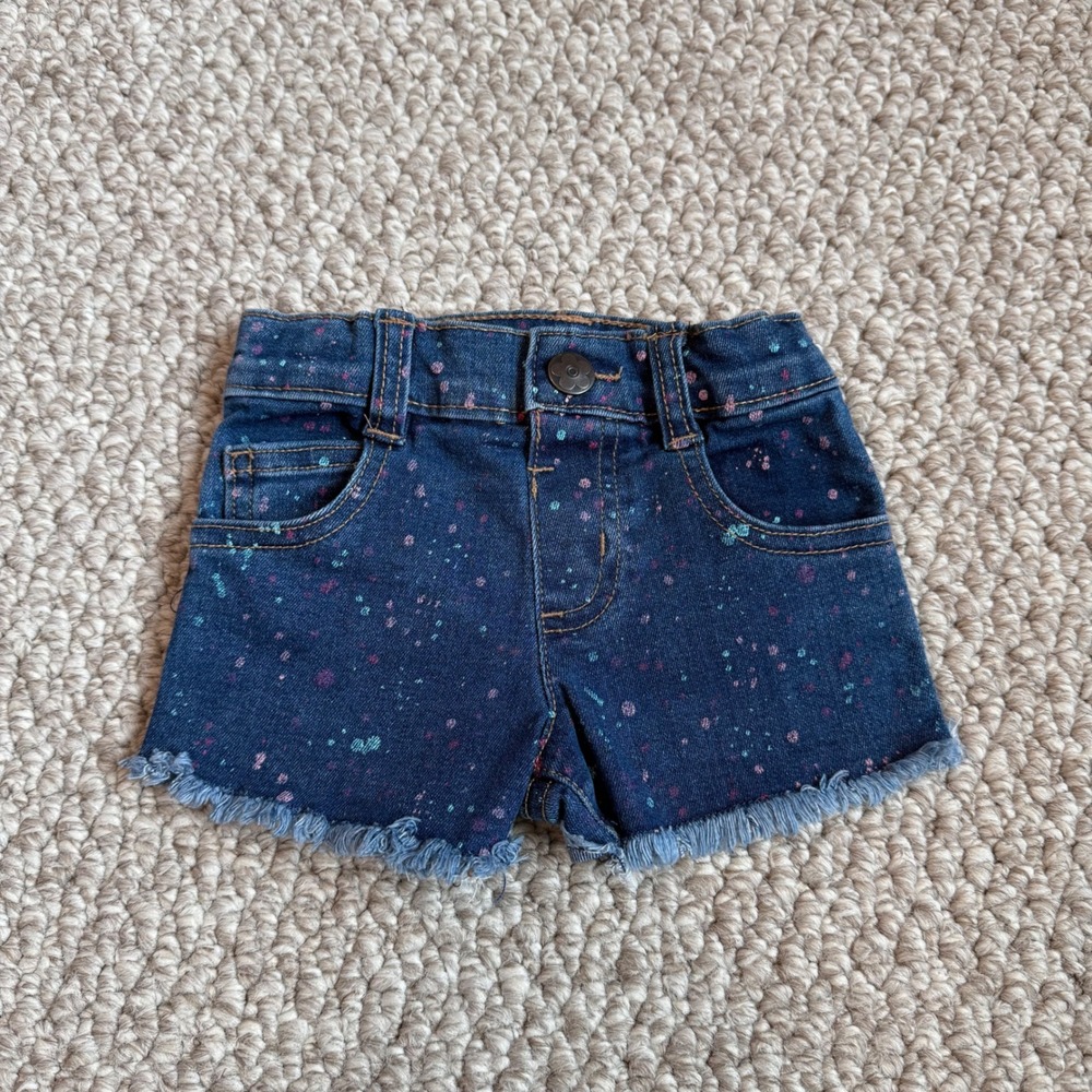Garanimals Kids Denim Shorts Size 2T Splatter Paint Frayed Hem